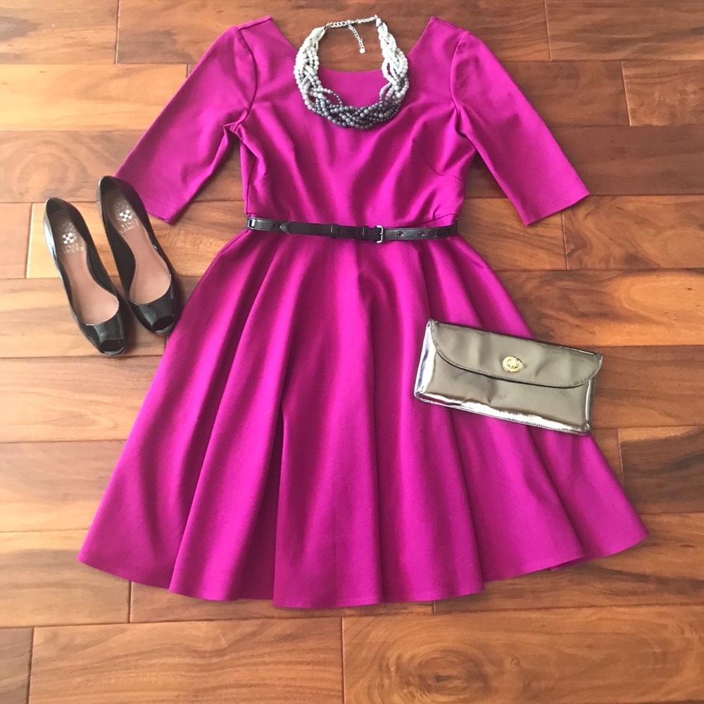 6P Eliza J Magenta Dress